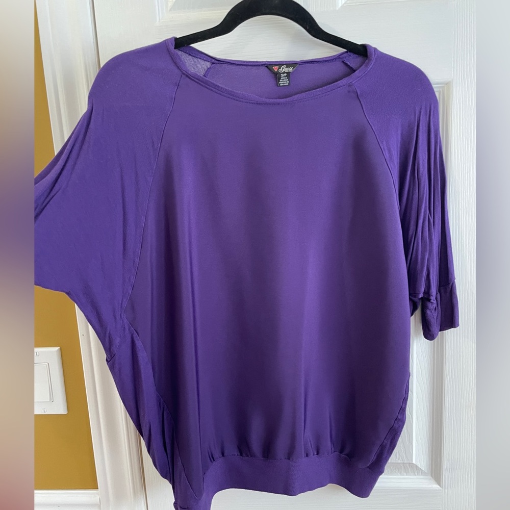 GUESS Purple batwing sleeves top